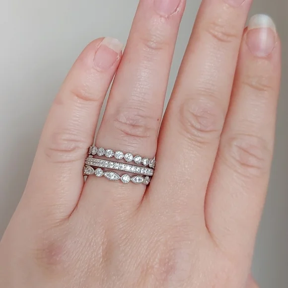 925 Sterling Silver Stackable Rings - Picture 7 of 14